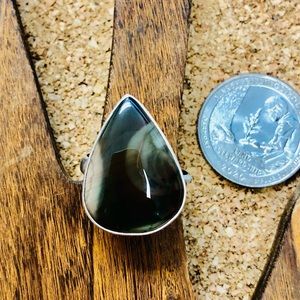 Sterling Silver Imperial Jasper Stone Ring 925